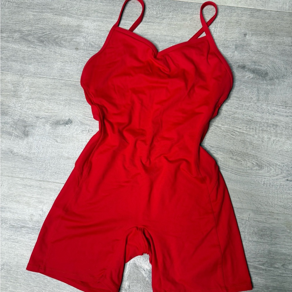 Red Sleeveless Bodysuit